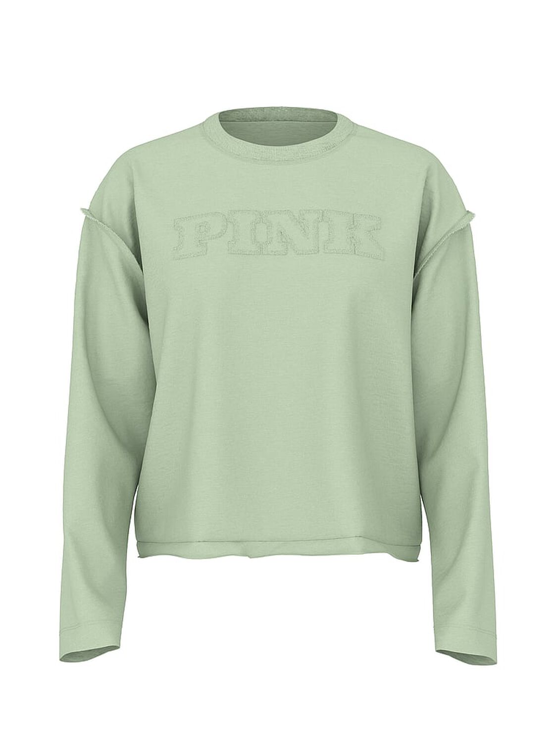 vs Pink Lightweight Lounge Crew Sweatshirt Green Garden 3 of 3 