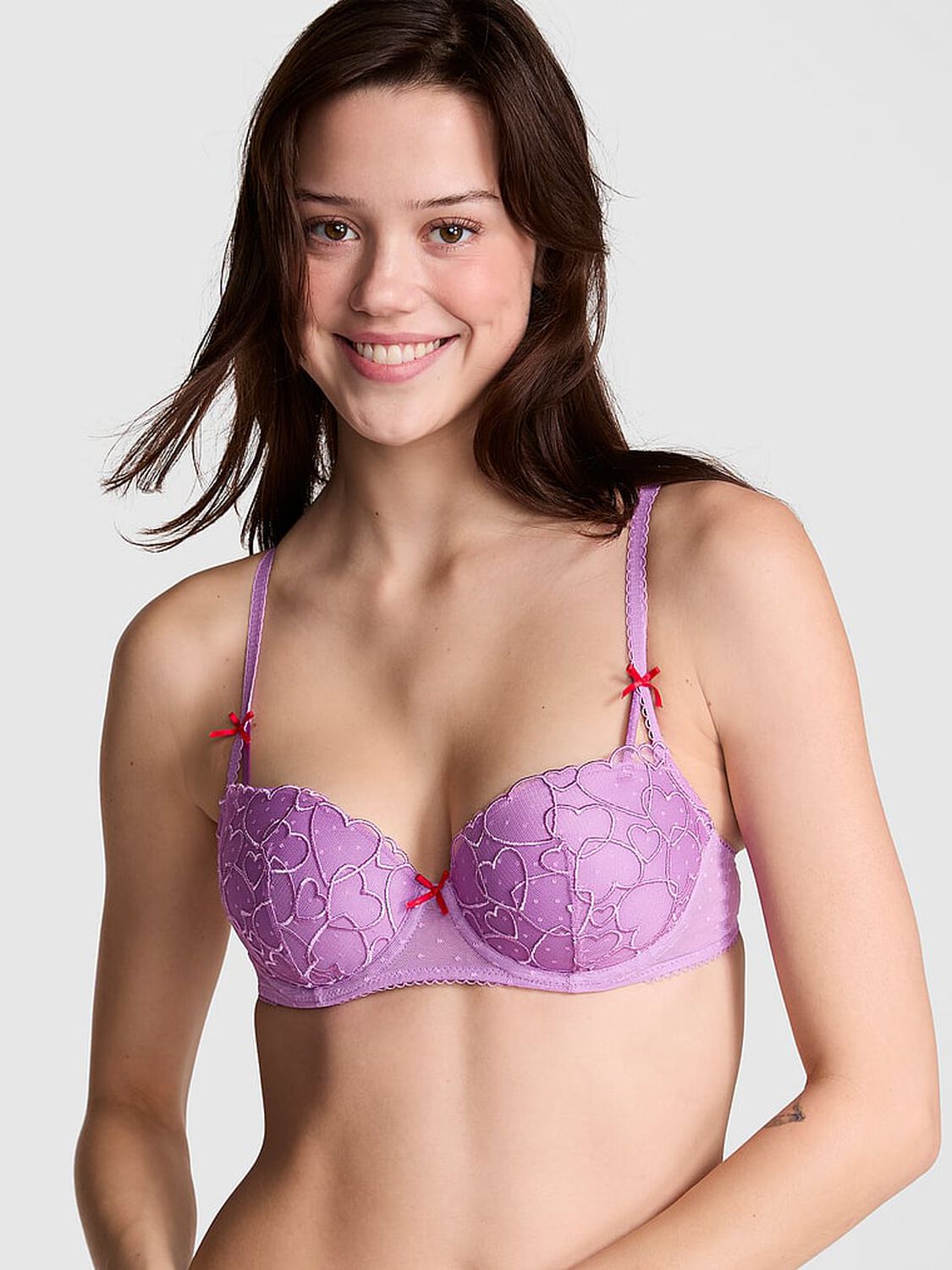 vs Pink Wink Push-Up Balconette Bra Grape Taffy 1 of 4 