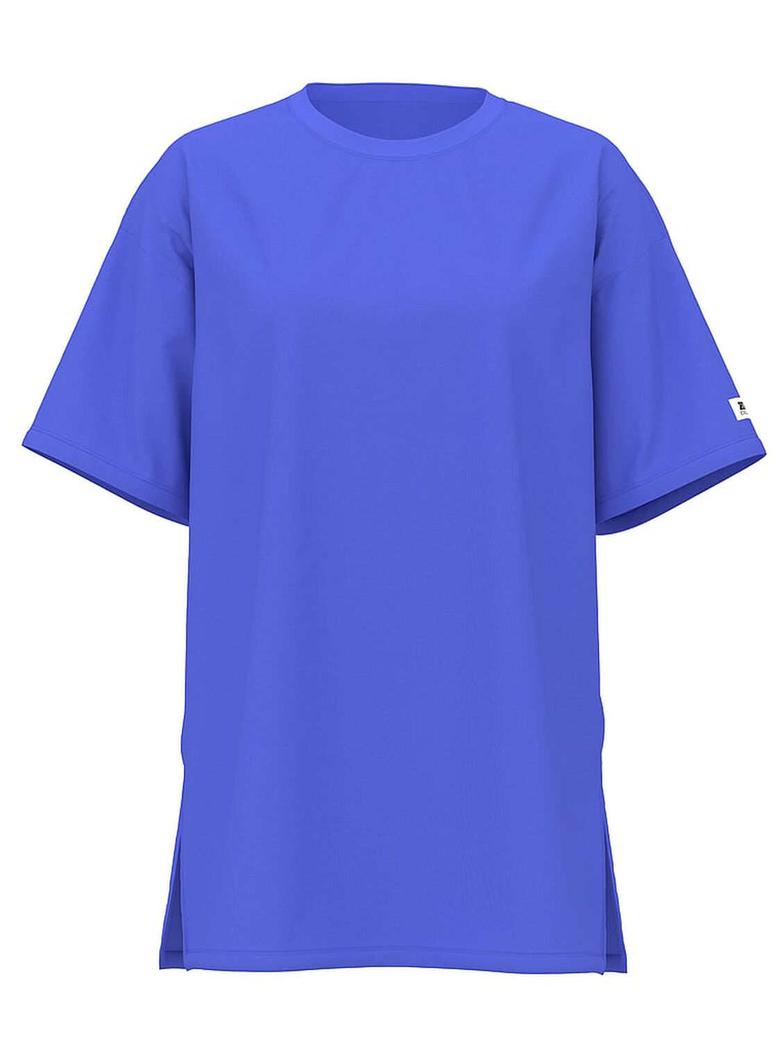 vs Pink Cotton Oversized Side-Slit Sleepshirt Ultramarine Blue 3 of 3 