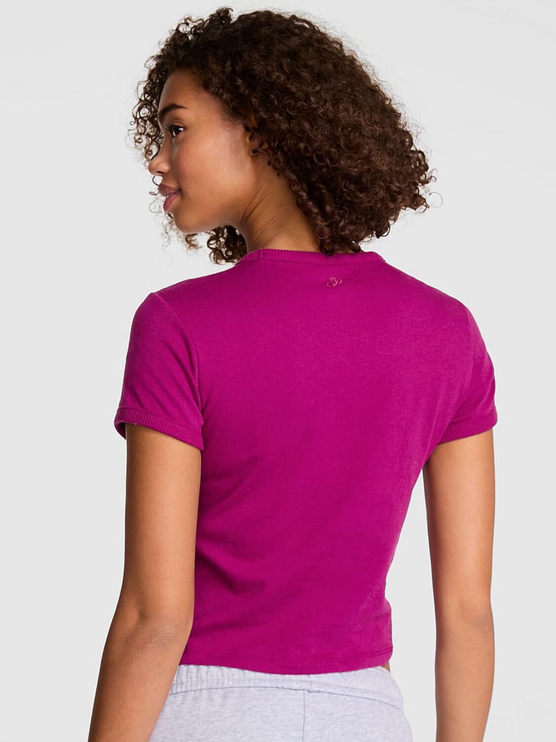 pink Pink Retro Cotton Tee 2 of 3 