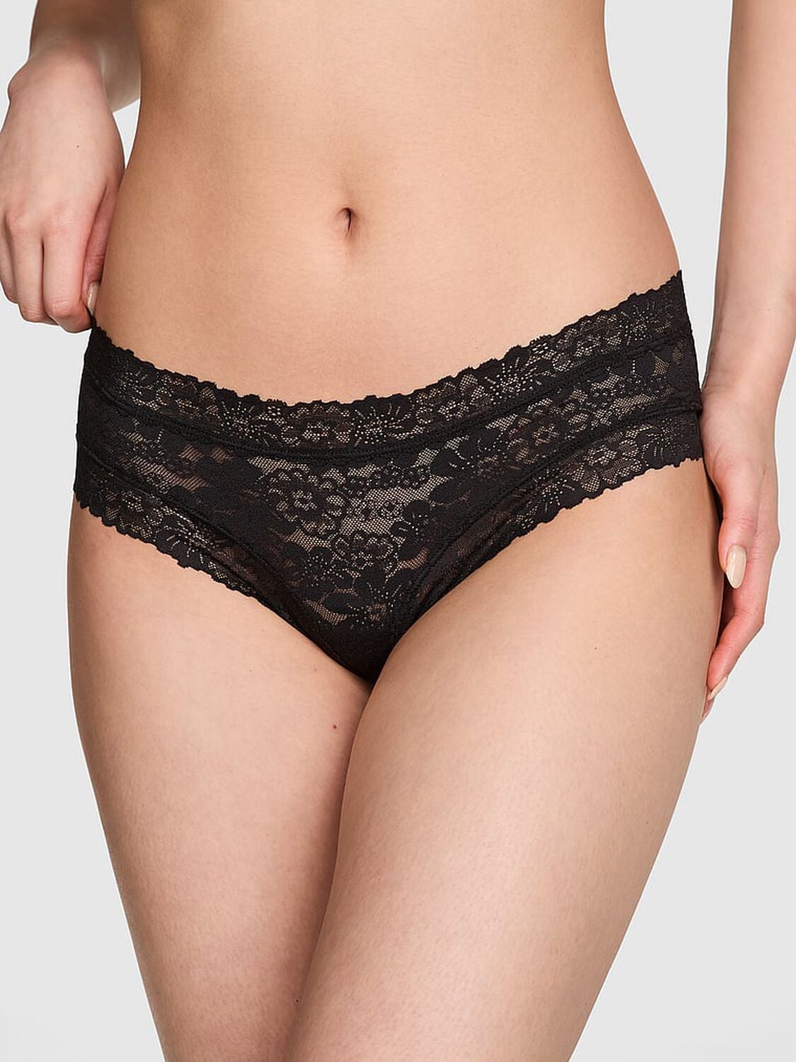 vs Pink Wink Cheeky Panty Pure Black 1 of 3 