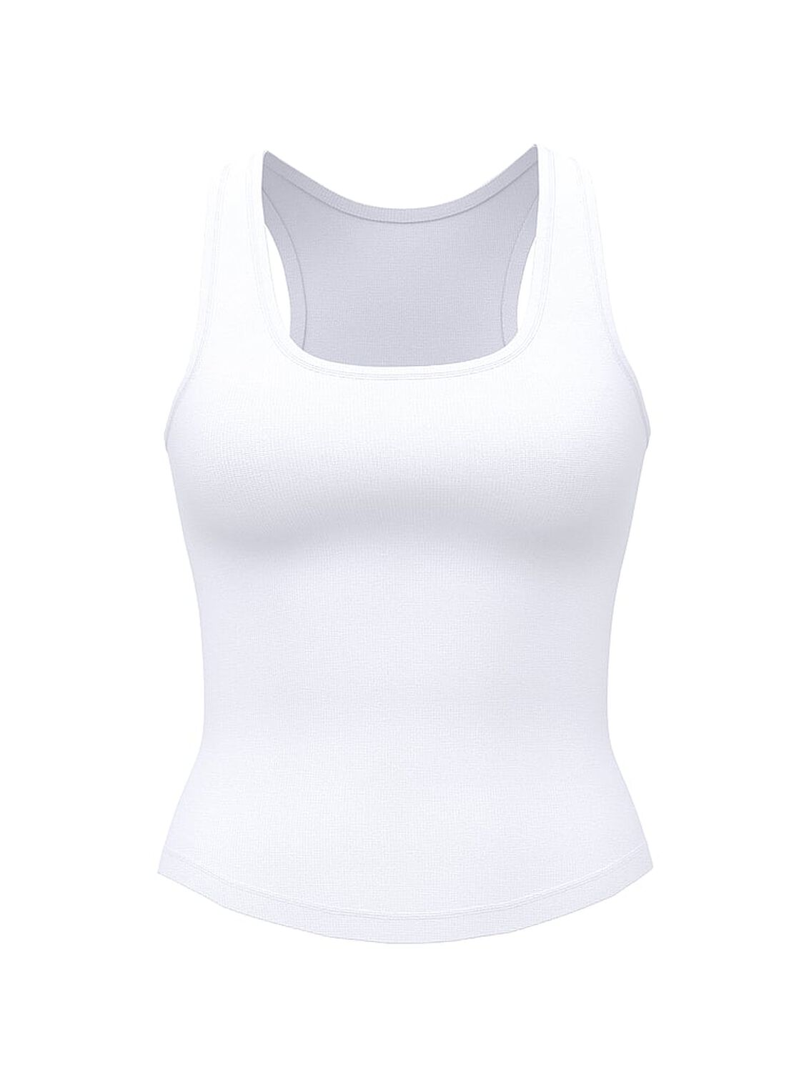 vs Pink Relaxed Rib Boyfriend Tank Top White 3 of 3 