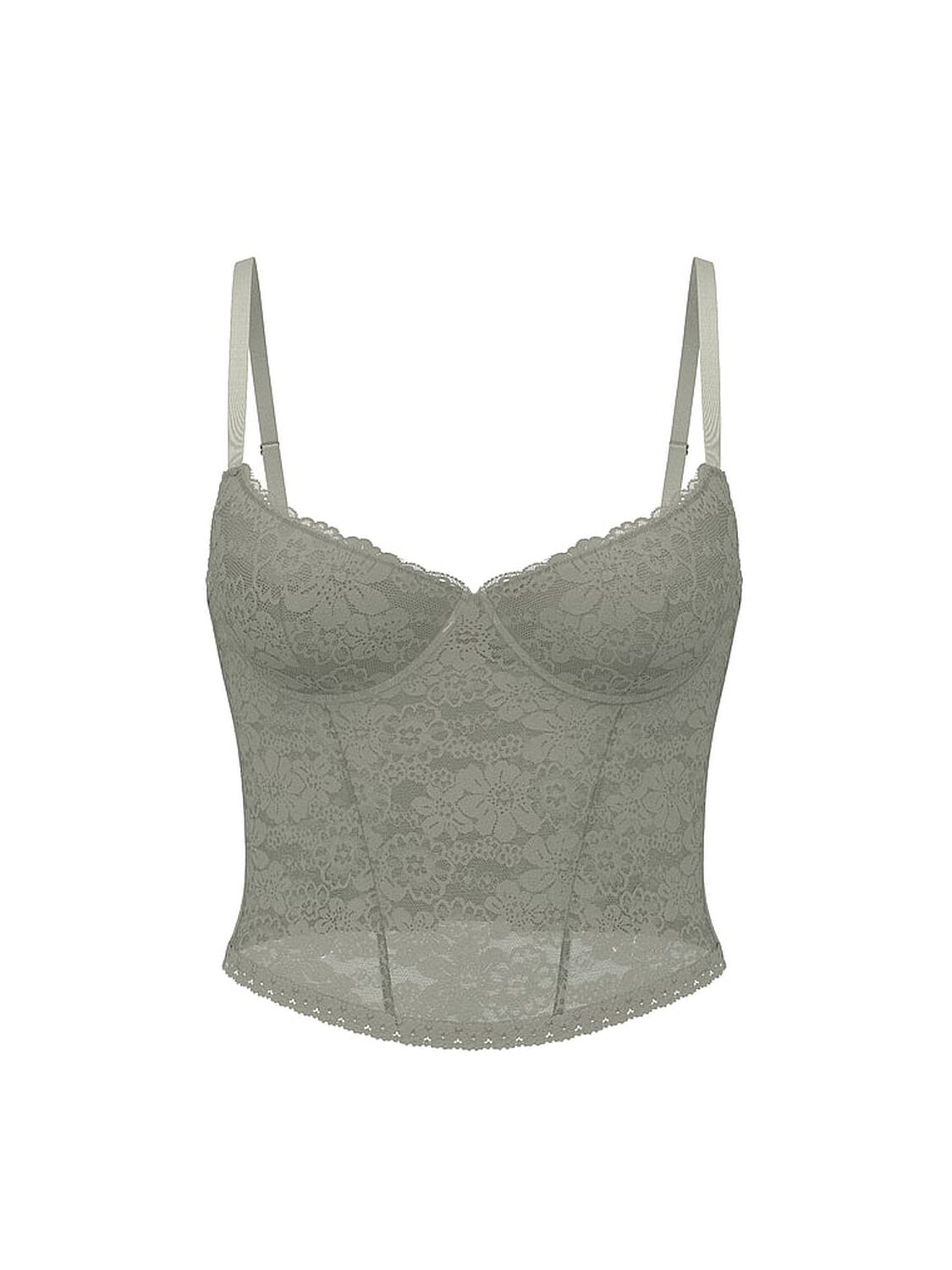 vs Pink Wink PINK Wink&trade; Lightly Lined Scoop Corset Top Slate Green 3 of 3 