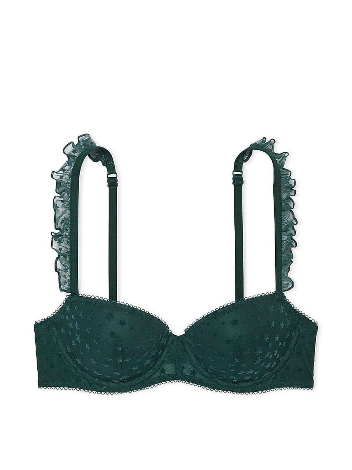 vs Pink Wink Lightly Lined Balconette Bra Deep Forest 3 of 4 