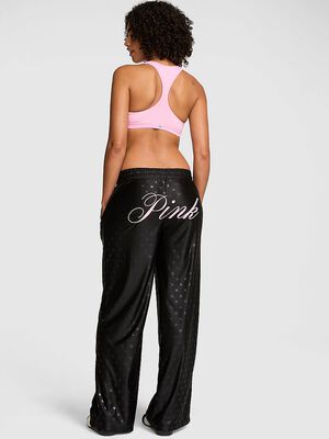 Satin Straight-Leg Pants