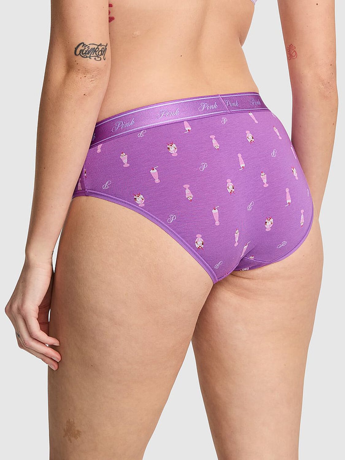 vs Pink Logo Cotton Hiphugger Panty Grape Taffy Ice Cream Print 2 of 3 