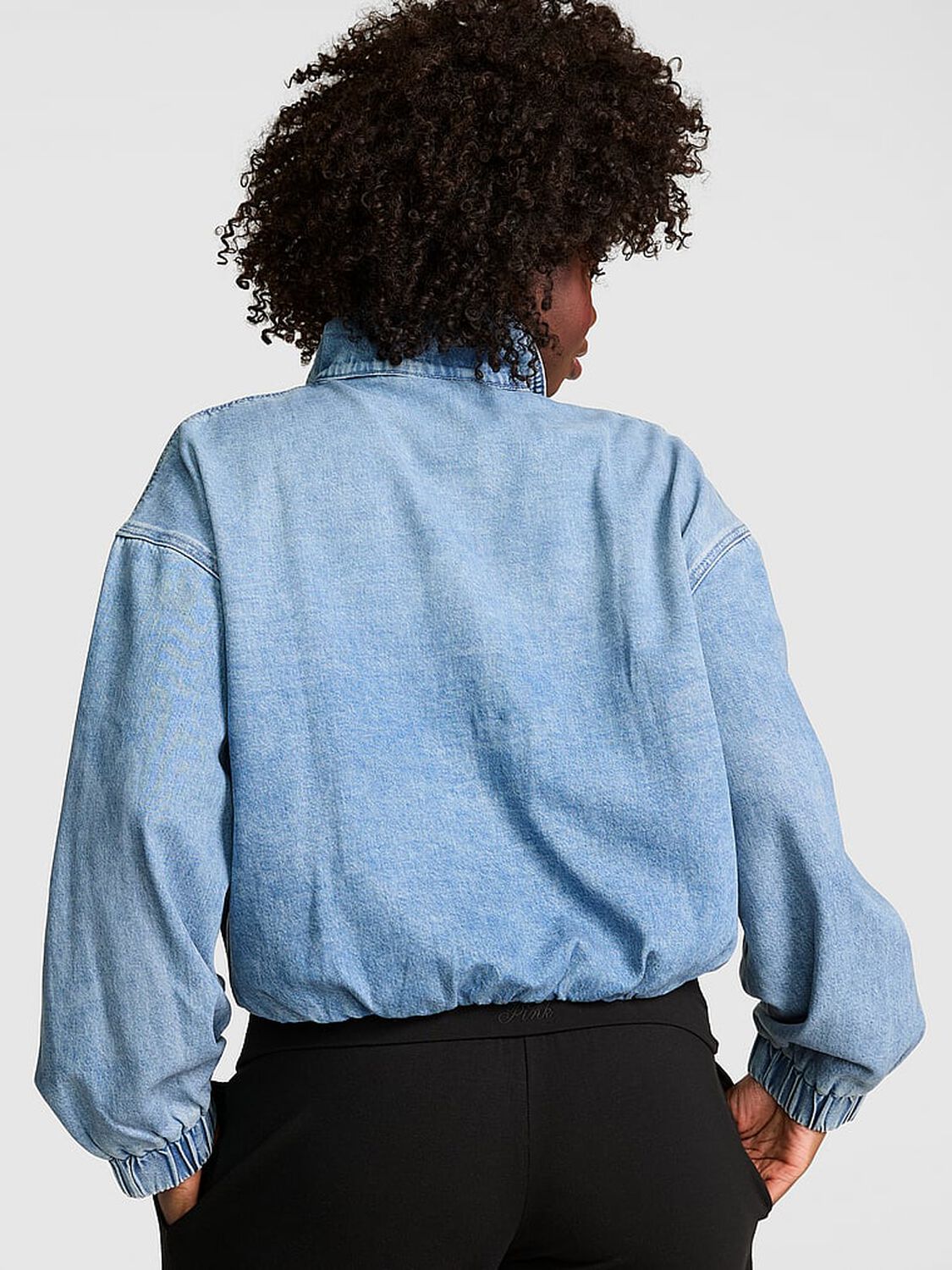 vs Pink Utility Bubble-Hem Jacket Wanderlust Rinse 2 of 2 