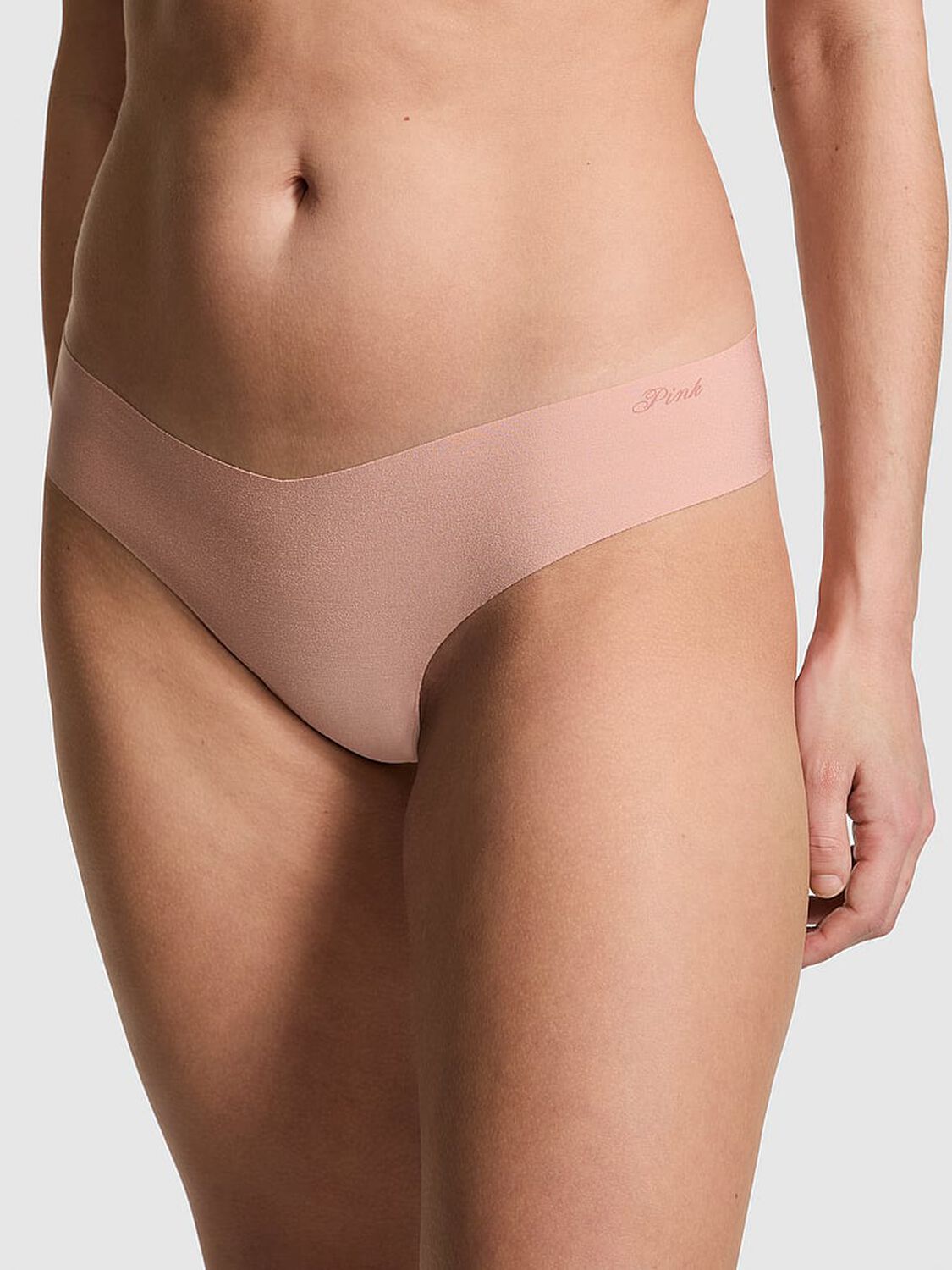 vs Pink No-Show Thong Panty Macaron 1 of 3 
