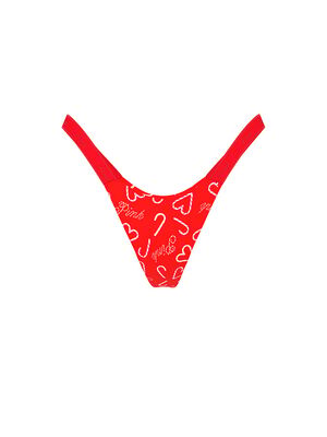 Logo Cotton High-Leg Micro Thong Panty