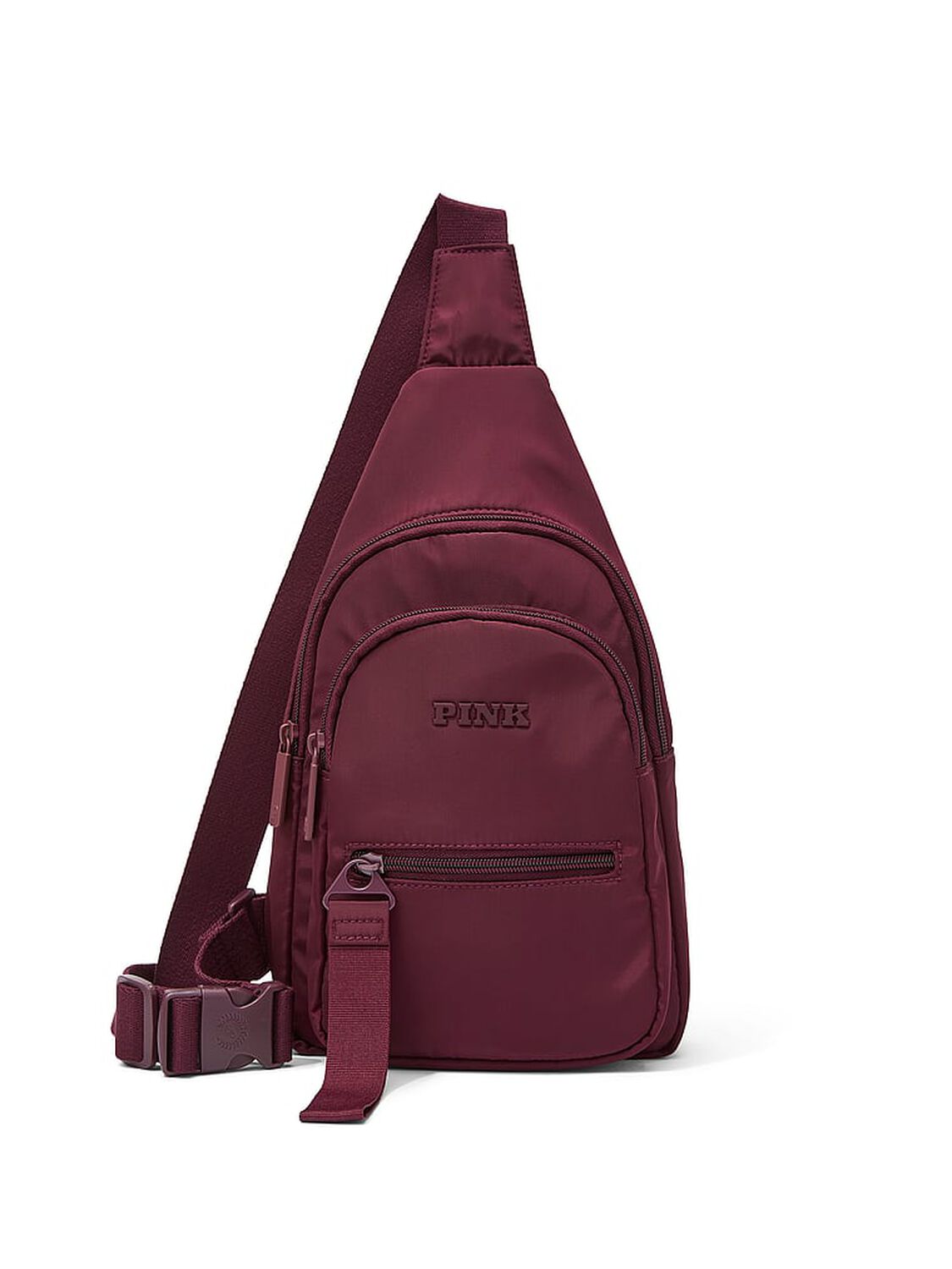 vs Pink Nylon Sling Backpack Wild Rose 1 of 4 