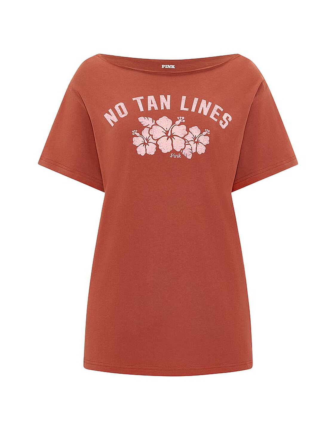pink Pink Campus Cotton&trade; Off-The-Shoulder Tee Clay 3 of 4 