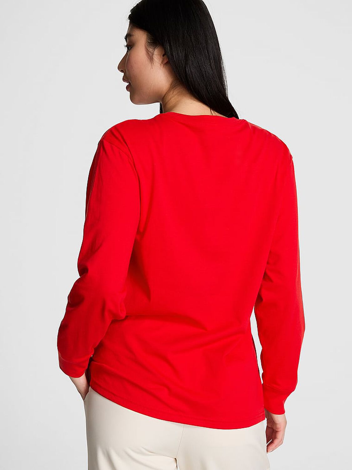 vs Pink Campus Cotton Long-Sleeve Tee 2 of 3 