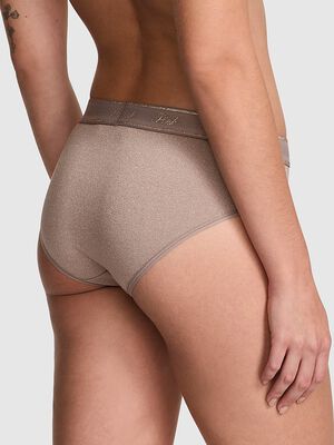 Logo Cotton Shimmer Hiphugger Panty