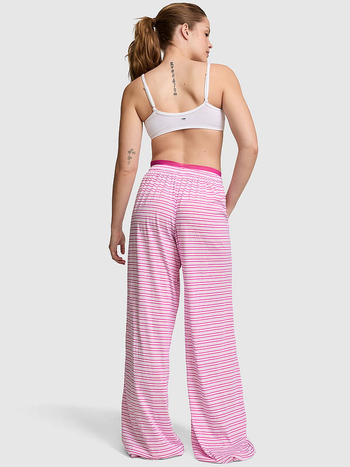 vs Pink Light as Air Jersey Pants Coconut Pink Stripes 2 of 3 