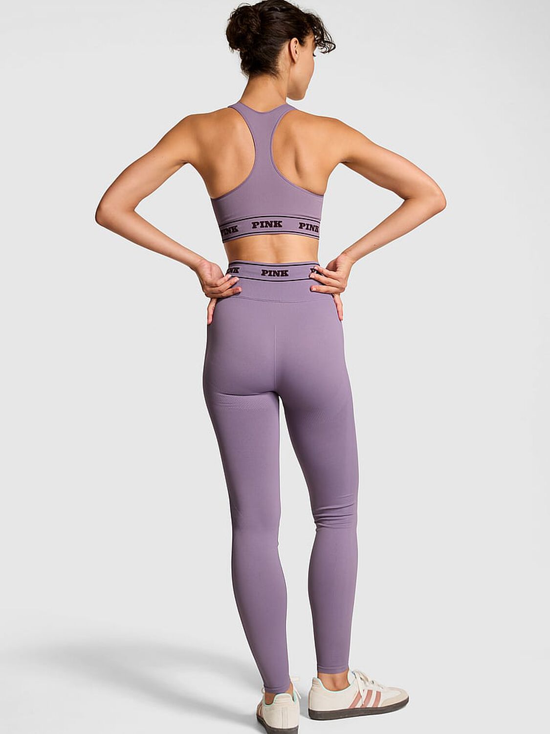 vs Pink Seamless Classic Logo Leggings Frozen Plum 2 of 2 