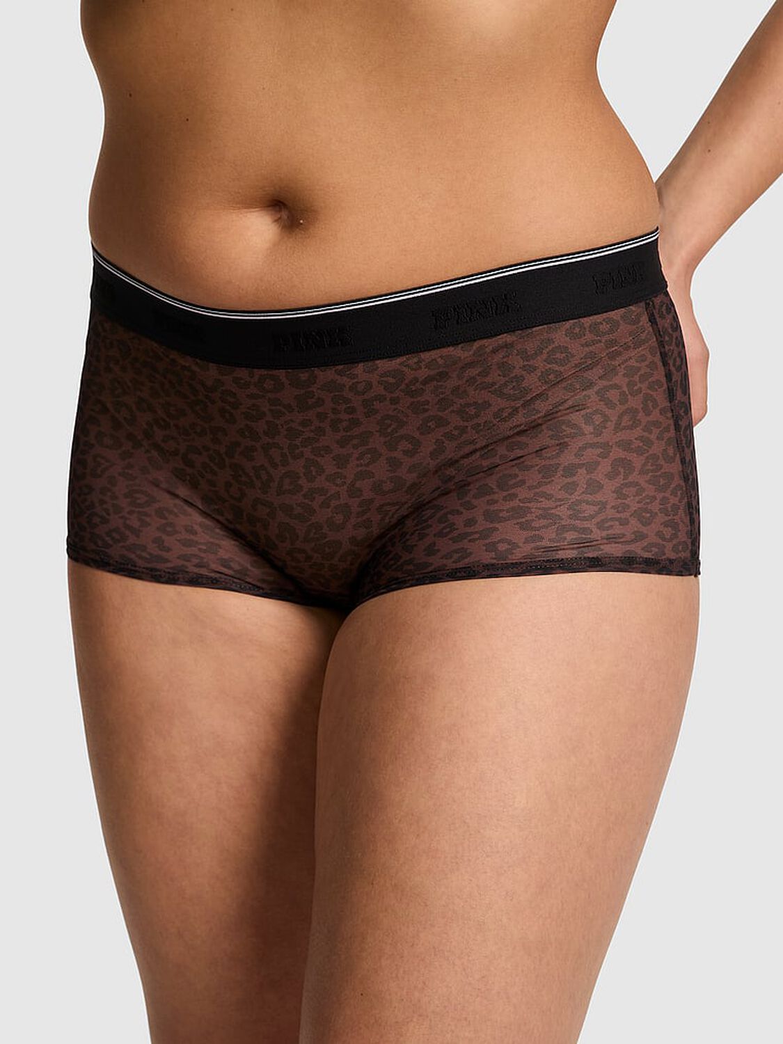 vs Pink Logo Mesh Boyshort Panty 1 of 3 