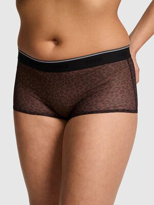 Logo Mesh Boyshort Panty