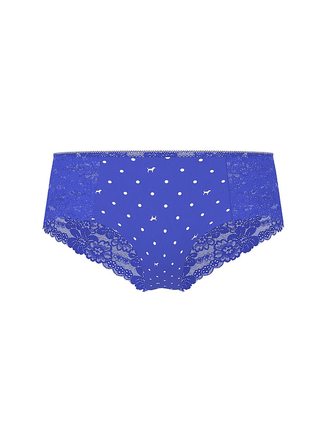 vs Pink No-Show Cheeky Panty Ultramarine Blue Dot Dog Print 3 of 3 