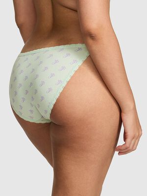 Cotton Lace Trim String Bikini Panty