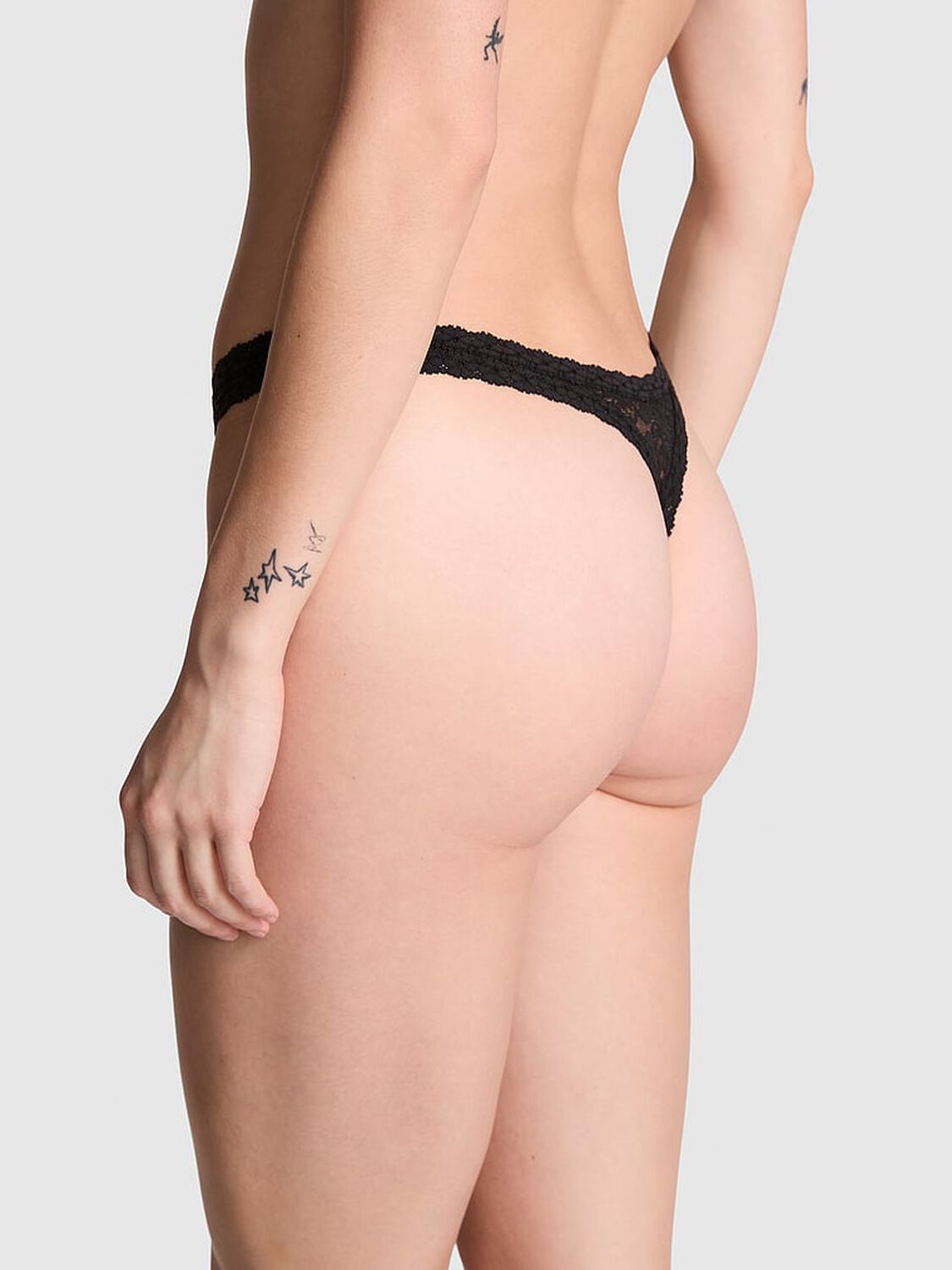 vs Pink Wink Micro Thong Panty Pure Black 2 of 4 