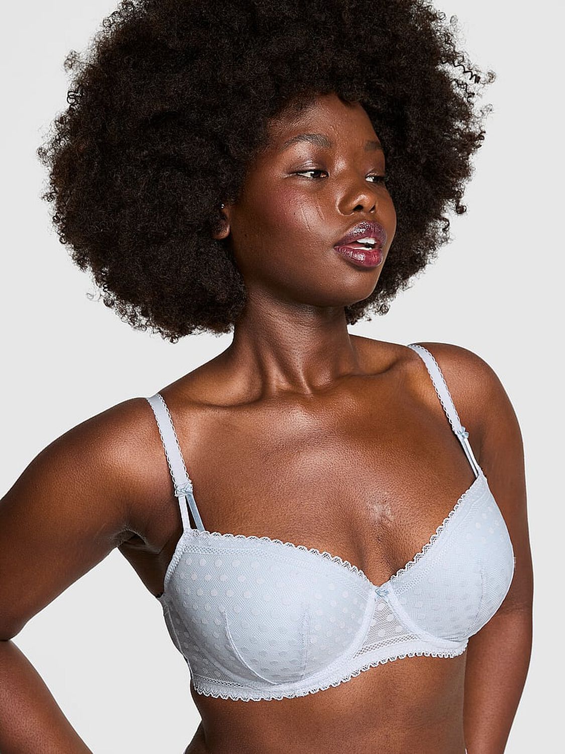 vs Pink Wink Push-Up Balconette Bra Hydrangea Blue 3 of 4 