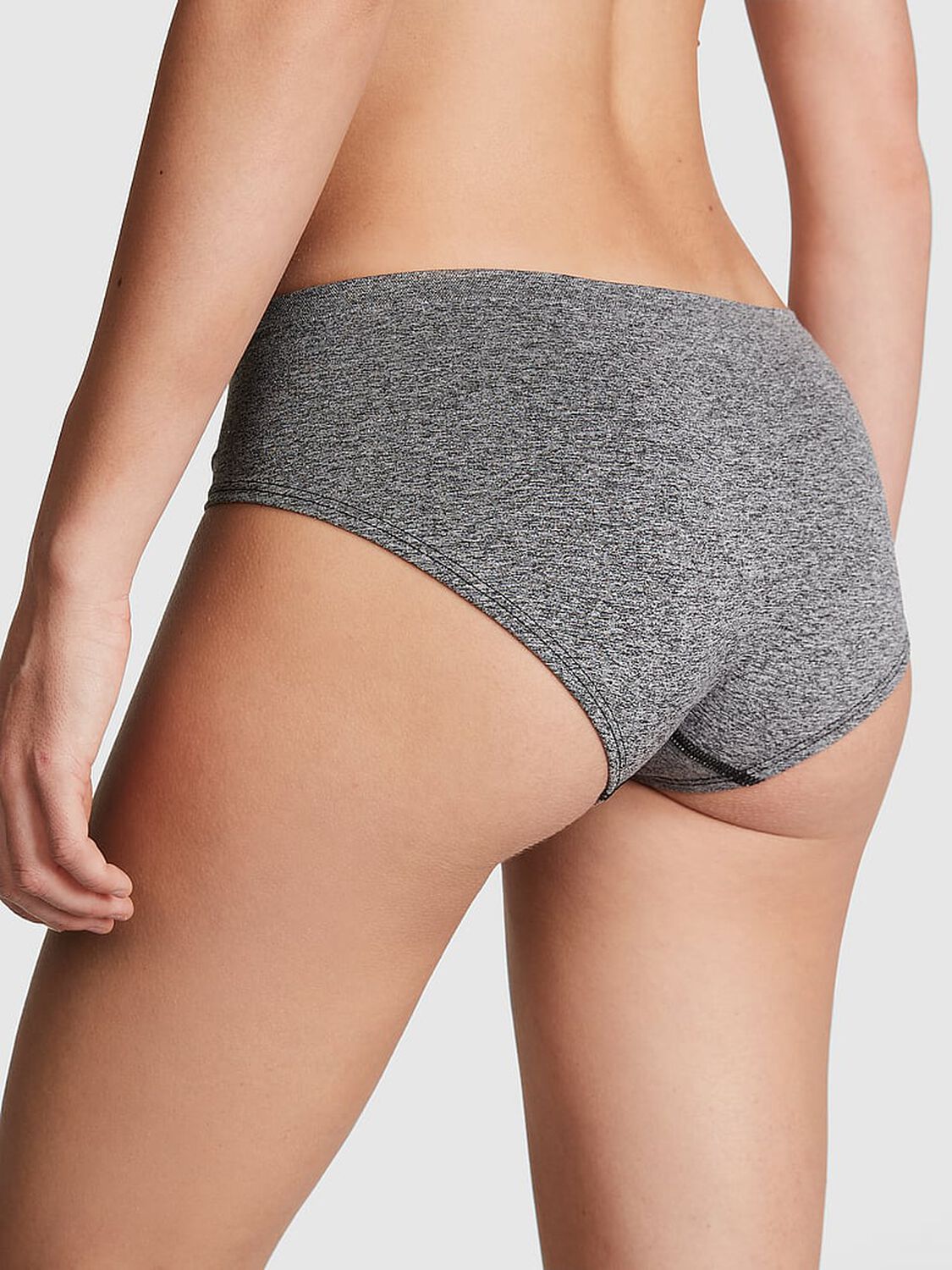 vs Pink Seamless Hiphugger Panty Pure Black Marl 2 of 3 
