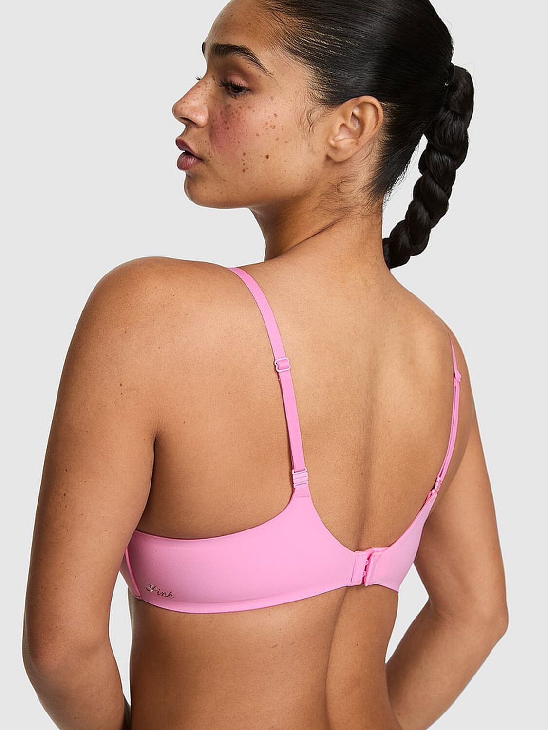 vs Pink Marshmallow Push-Up Wireless Comfy Bra Pink Lollipop 2 of 3 