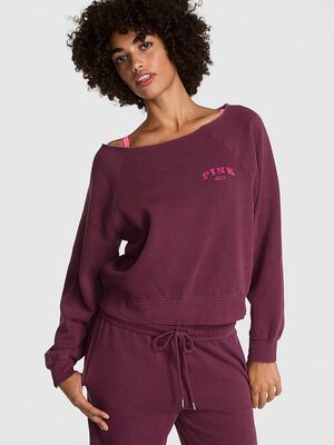 Ivy Fleece Off-The-Shoulder Sweatshirt