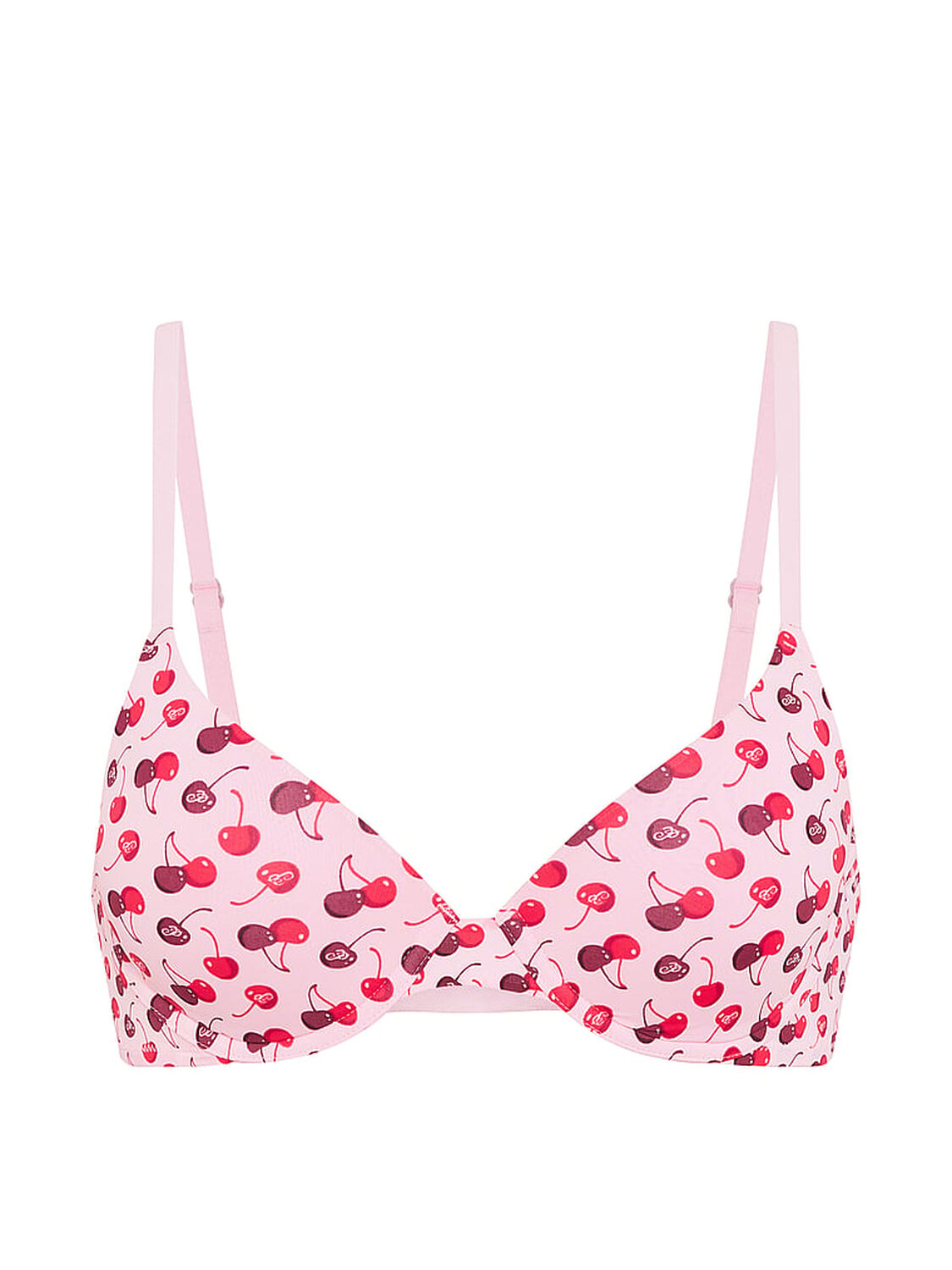 vs Pink Wear Everywhere&trade; Push-Up Bra Pink Tulip Cherry Print 3 of 3 