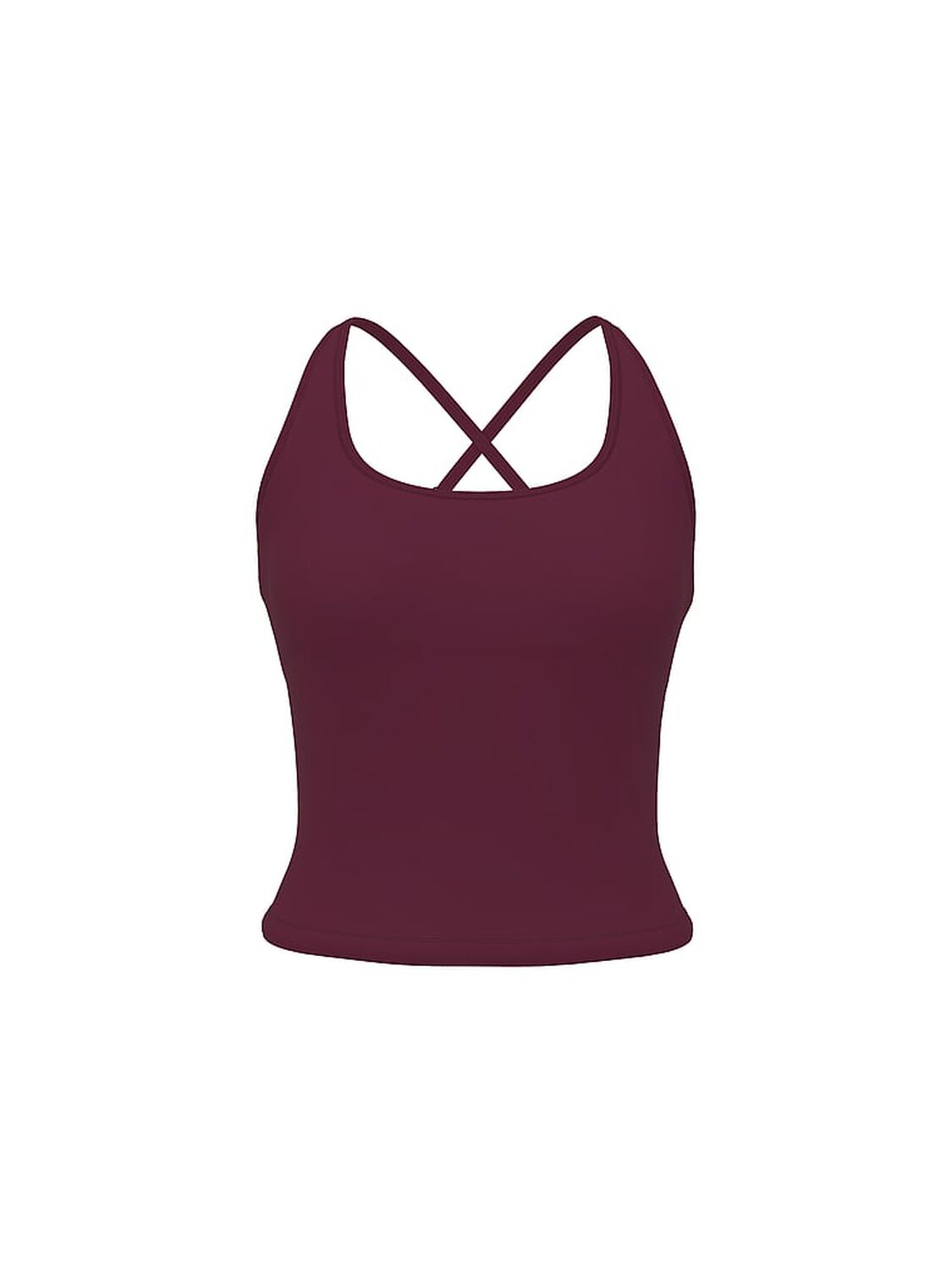 vs Pink All-Day Cotton Square-Neck Bra Tank Wild Rose Glitter 4 of 4 
