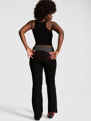 All-Day Cotton Foldover Flare Leggings