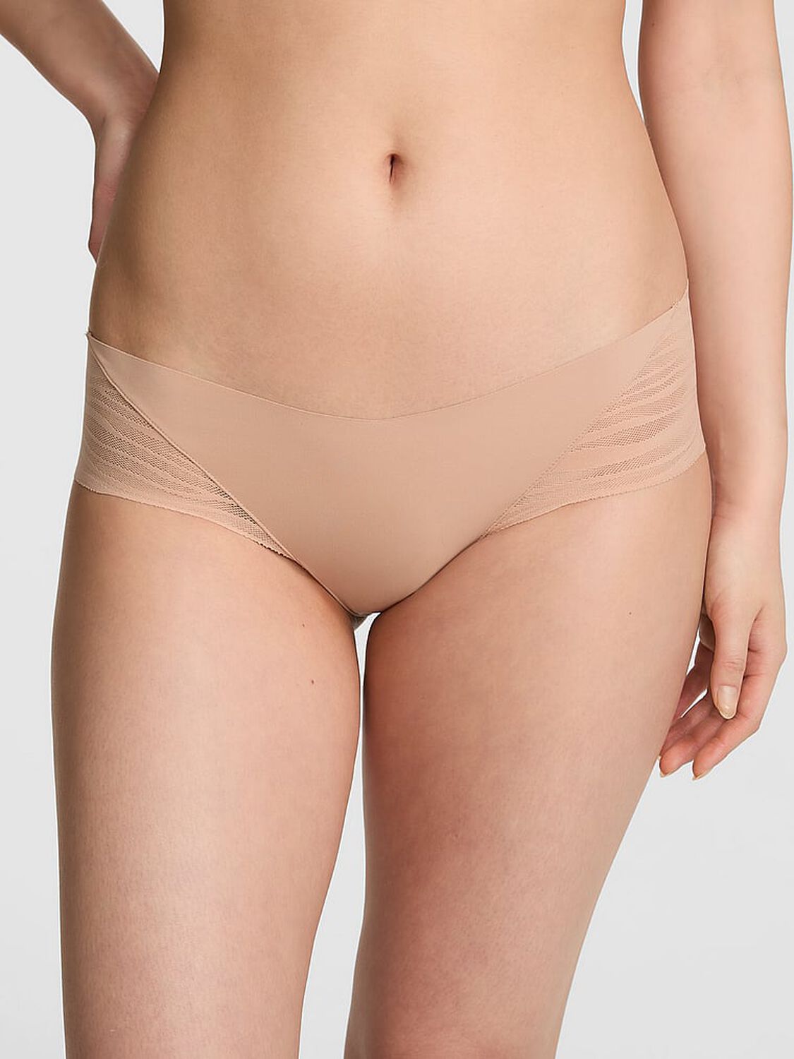 vs Pink No-Show Hiphugger Panty Praline 1 of 2 