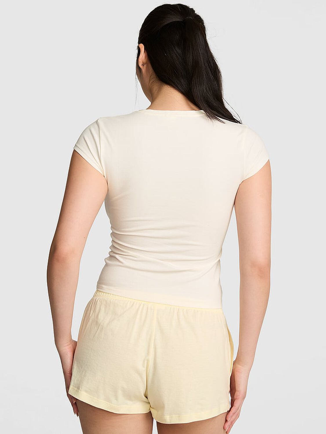 vs Pink Cotton Baby Tee Winter White 2 of 3 