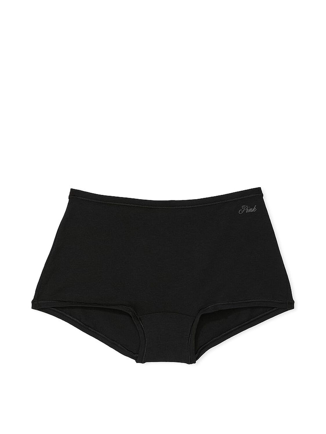 vs Pink Cotton Boyshort Panty Pure Black 3 of 3 