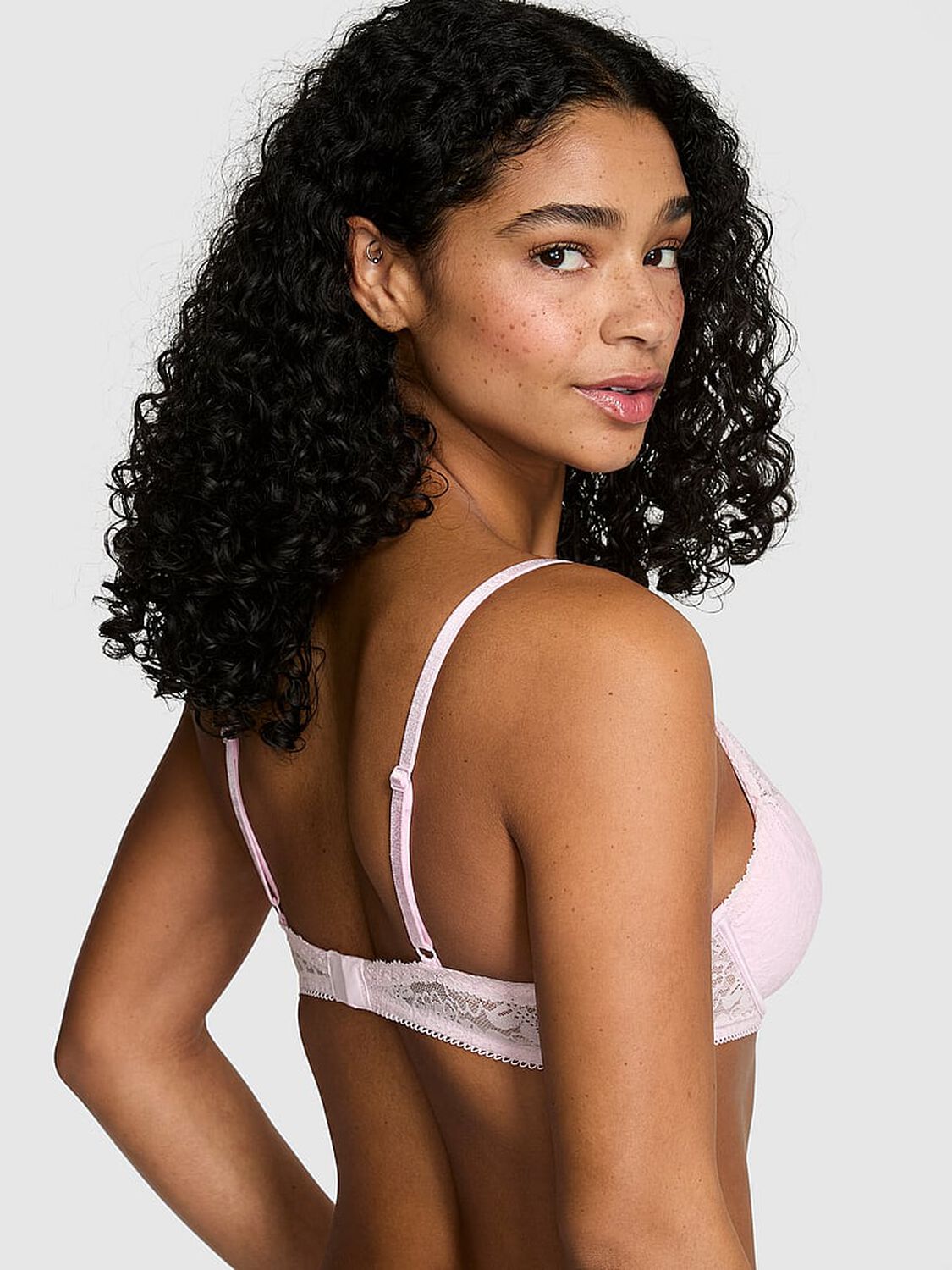 vs Pink Wink Wink Lightly Lined Plunge Bra Pink Tulip 2 of 2 