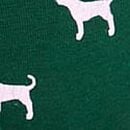 Logo Cotton High-Leg Micro Thong Panty, Jaguar Green Dog Print, swatch