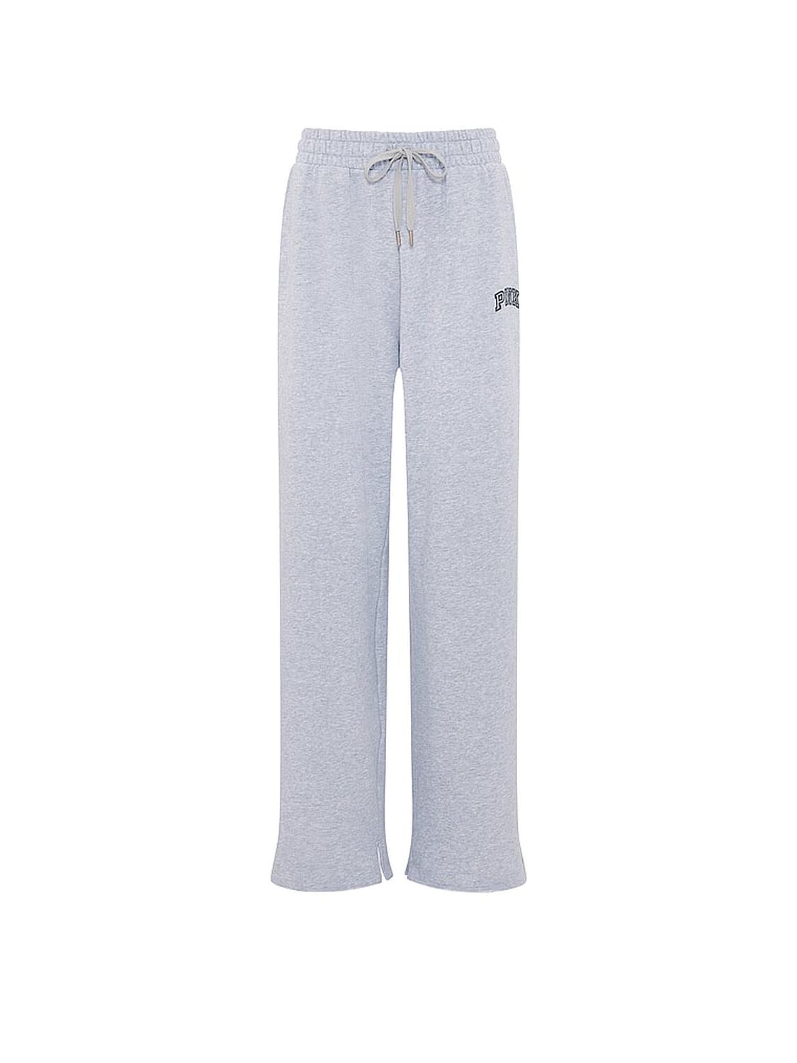 vs Pink Campus Fleece&trade; Wide-Leg Split-Hem Sweatpants Heather Grey 3 of 3 