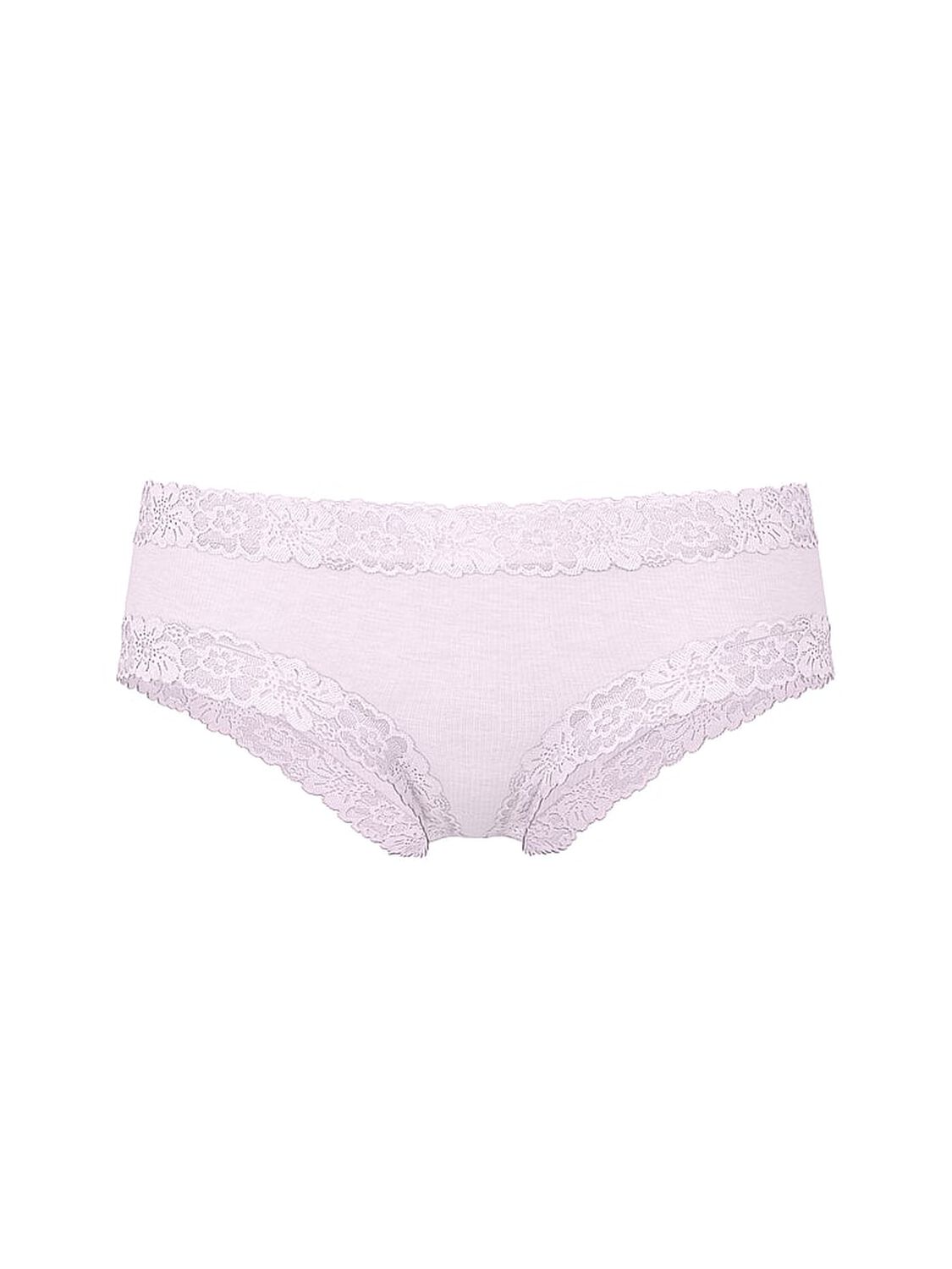 vs Pink Wink Lace-Trim Cheeky Panty Pink Tulip Fairisle Print 1 of 2 