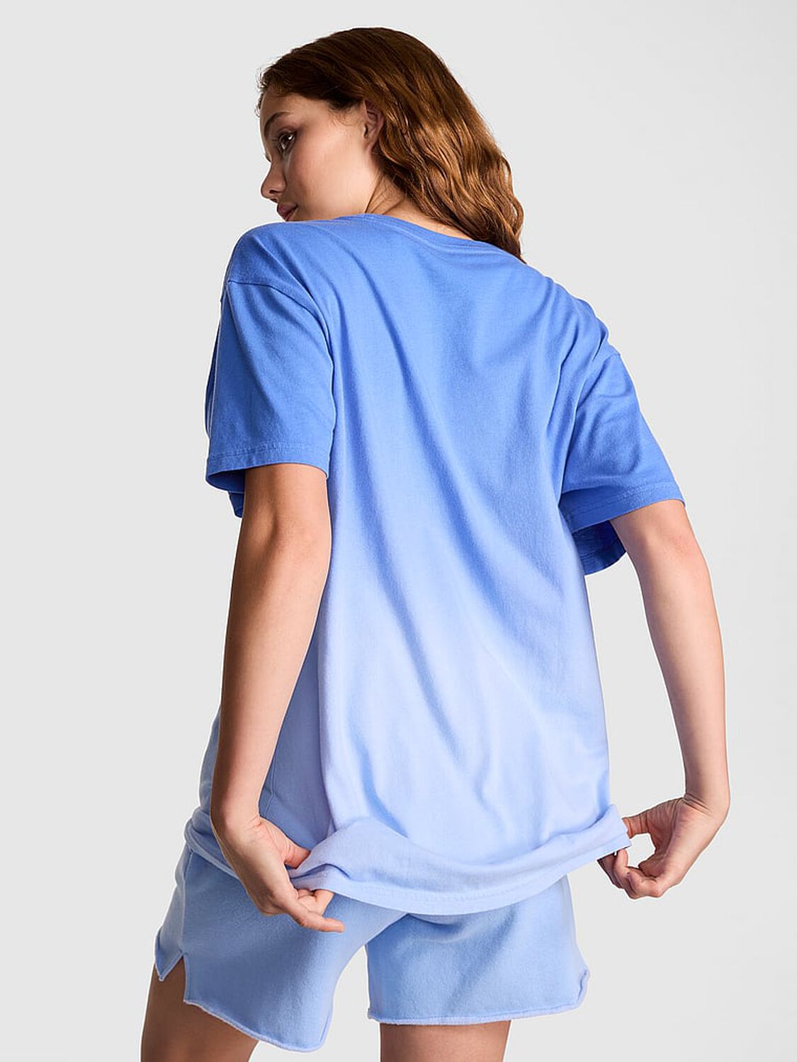 vs Pink Campus Cotton Tee Ultra Marine Dip Dye 2 of 2 