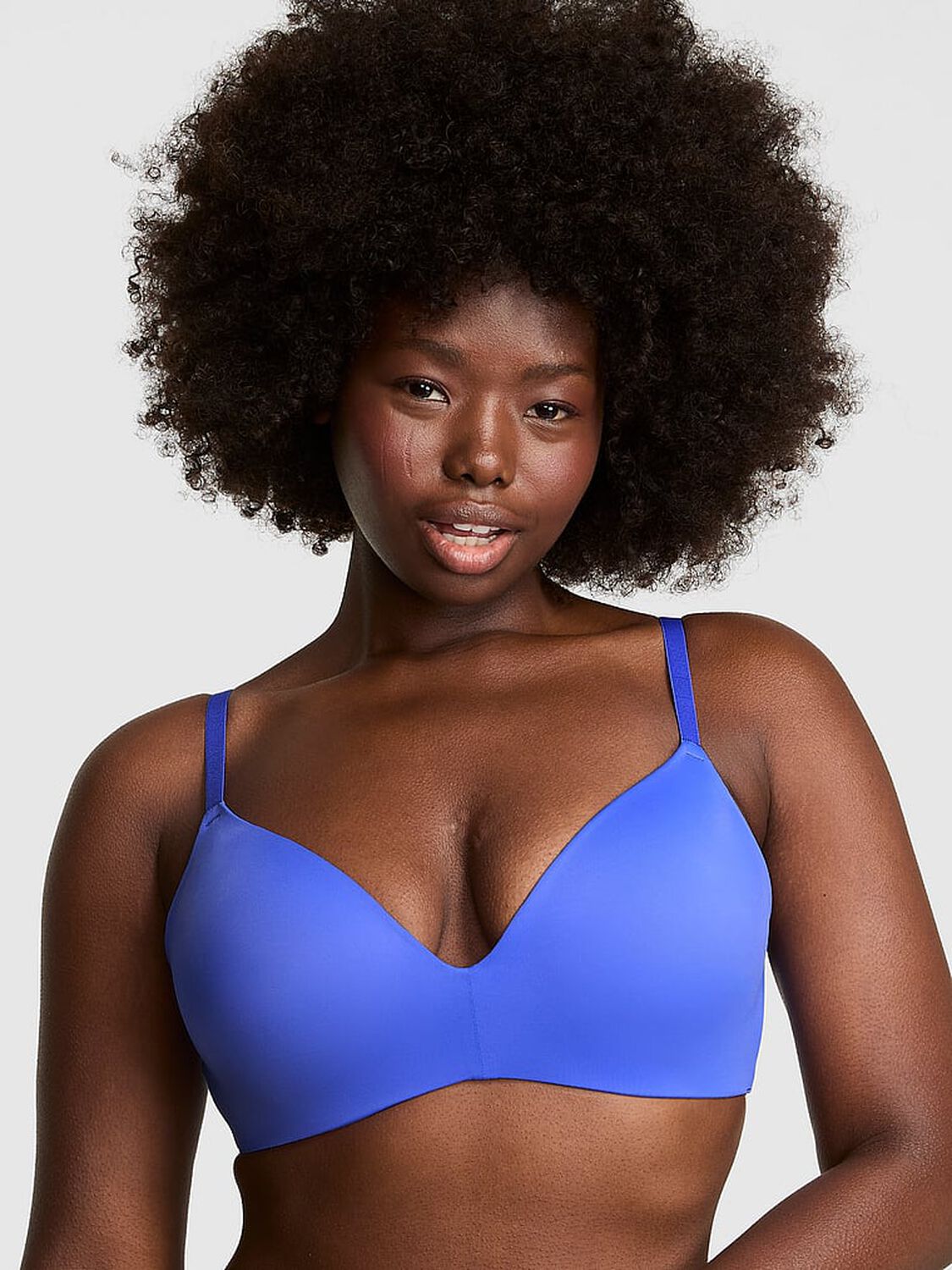 vs Pink Wear Everywhere Wear Everywhere Push-Up Wireless Bra Ultramarine Blue 1 of 3 
