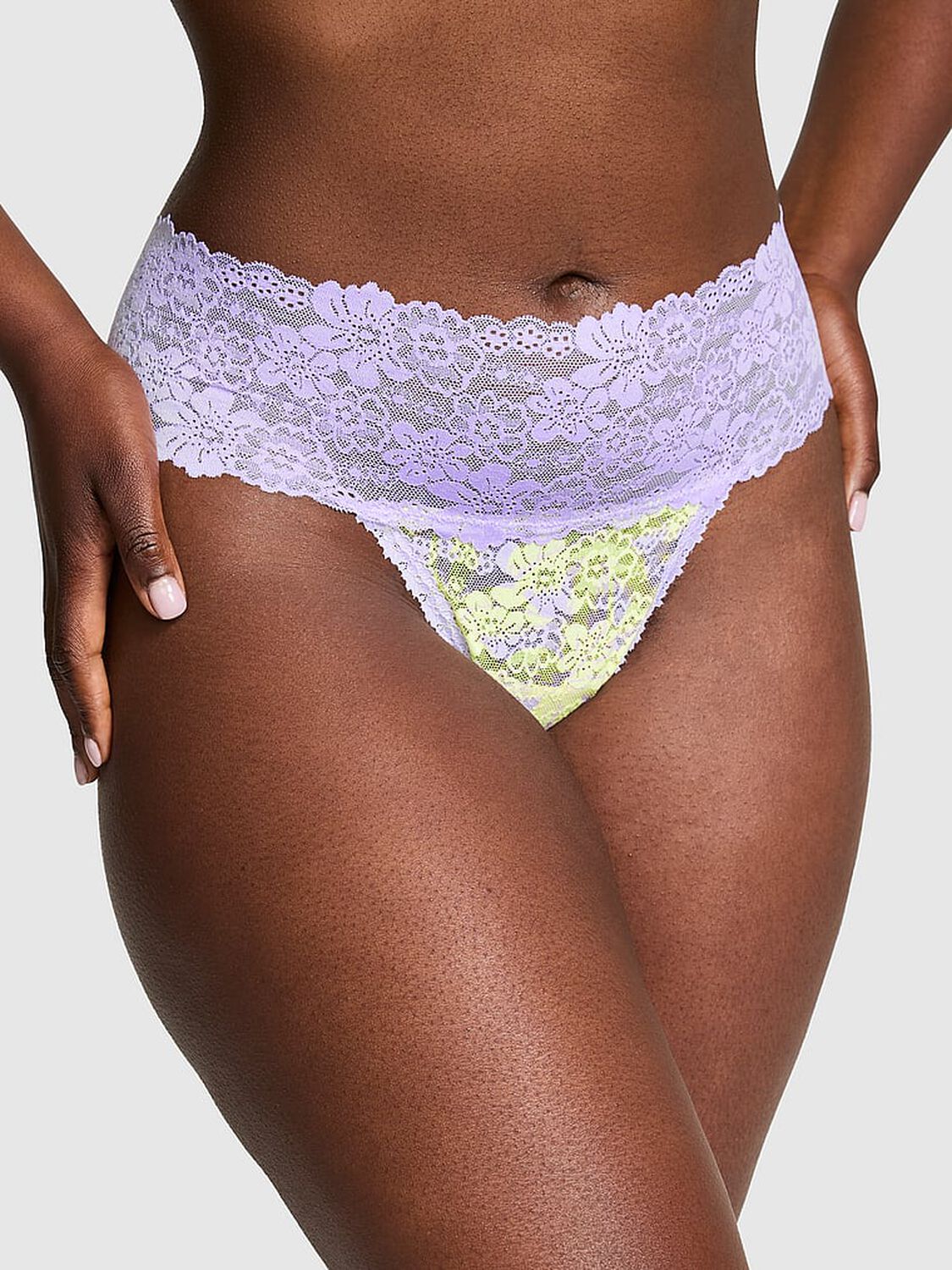 vs Pink Wink Wide-Waist Thong Panty 1 of 3 