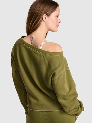 Campus Fleece&trade; Rib Off-The-Shoulder Sweatshirt