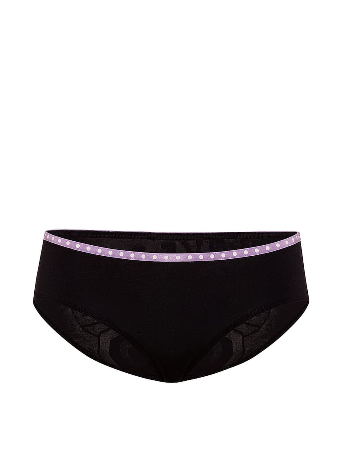 vs Pink Logo Cotton Hiphugger Panty Black With Love Pink 86 Butt Graphic 3 of 3 
