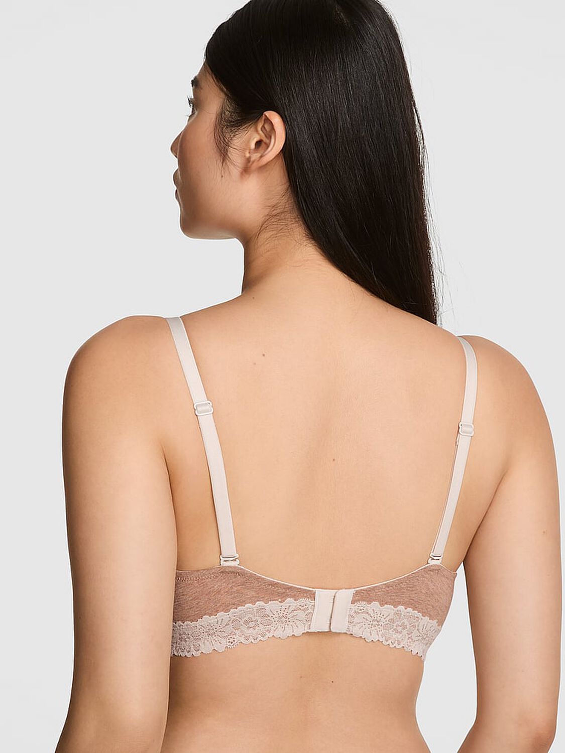 vs Pink Wear Everywhere Wear Everywhere Push-Up Bra Heather Praline 2 of 4 