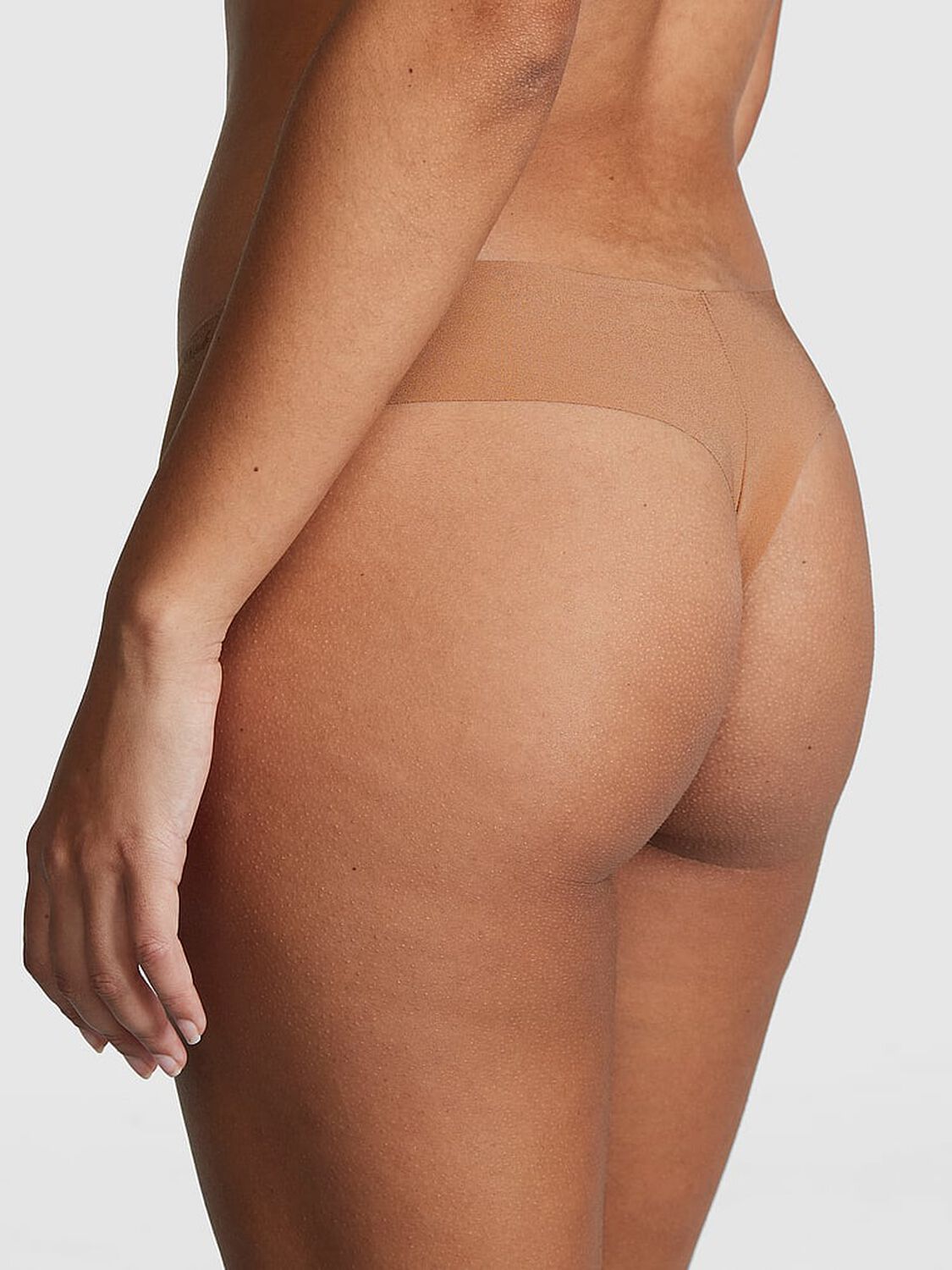 vs Pink No-Show Thong Panty Toffee 2 of 3 