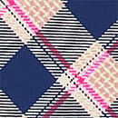The Cinched Micro Corset Top, Navy Plaid Print, swatch