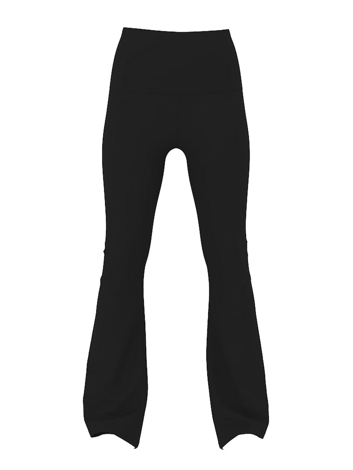 vs Pink All-Day Cotton Foldover Flare Leggings Black 3 of 3 