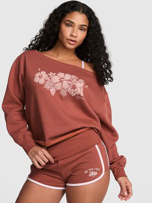 Campus Fleece&trade; Rib Off-The-Shoulder Sweatshirt
