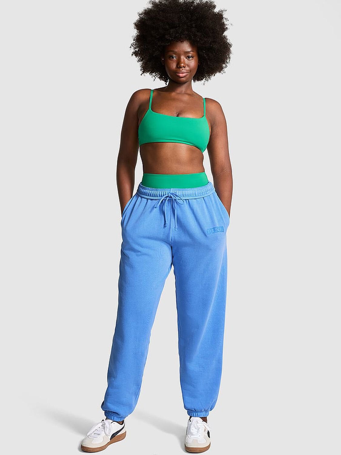 vs Pink Ivy Fleece Campus Sweatpants Dream On 1 of 3 
