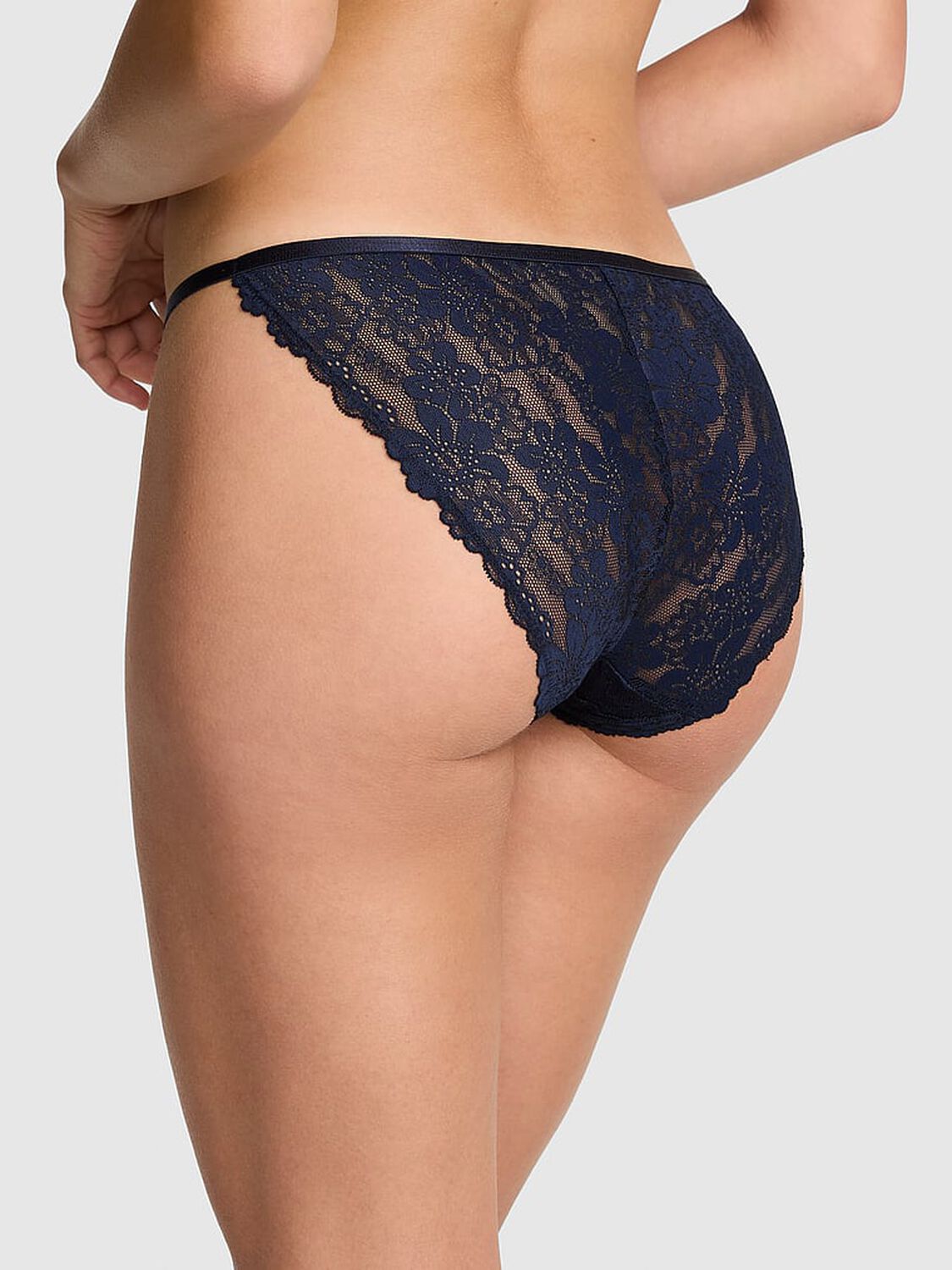 vs Pink Lace String Bikini Panty Noir Navy 2 of 3 